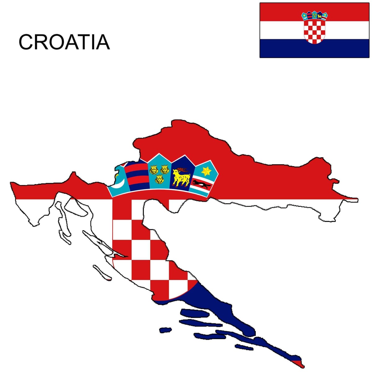 croatia ramani bendera