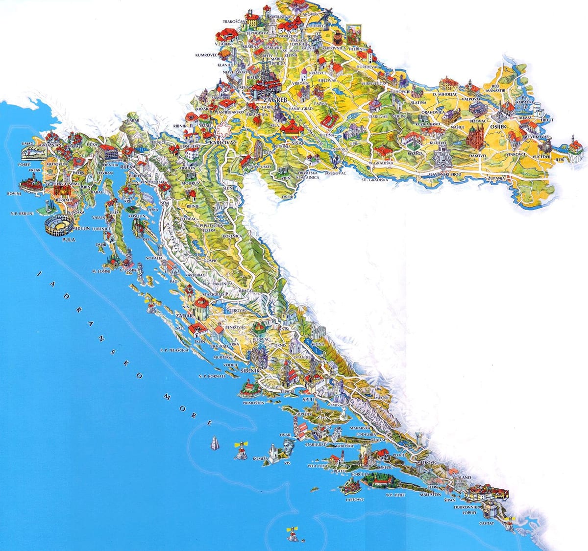 croatia vivutio ramani