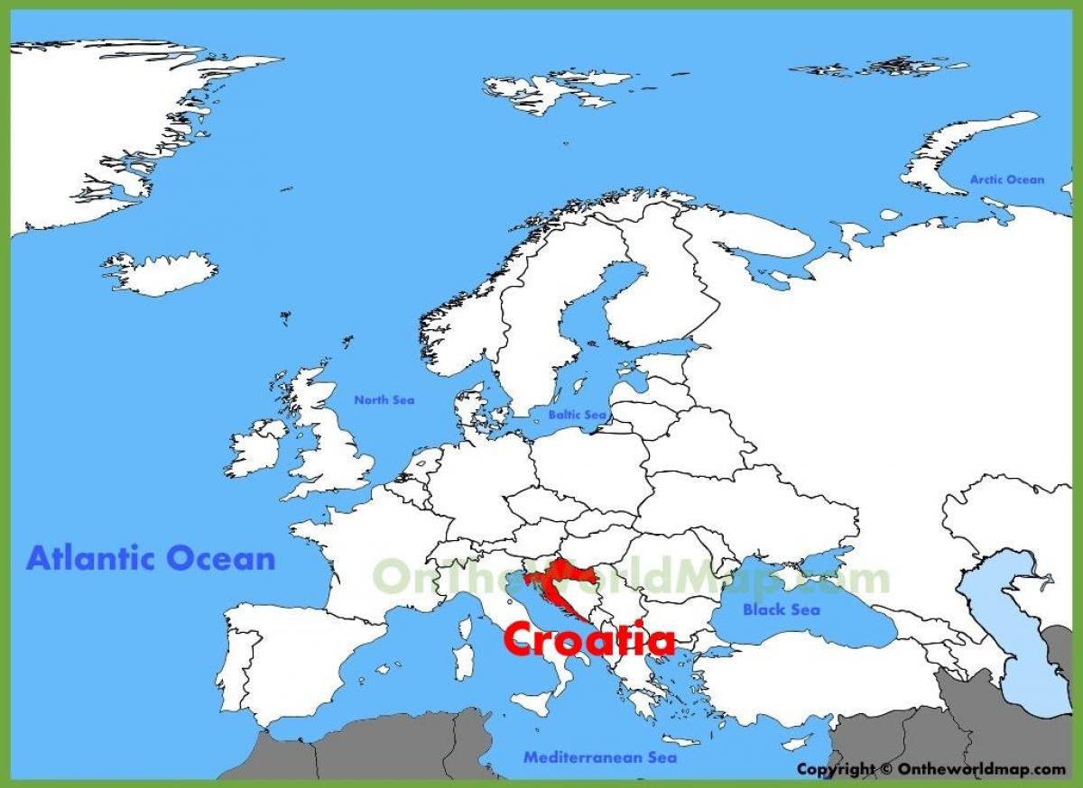 croatia eneo kwenye ramani ya dunia