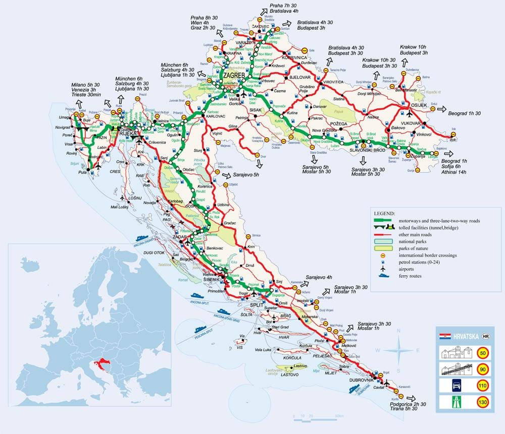 ramani ya reli croatia