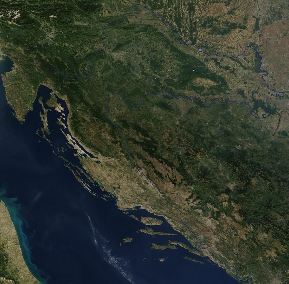 ramani ya croatia satellite