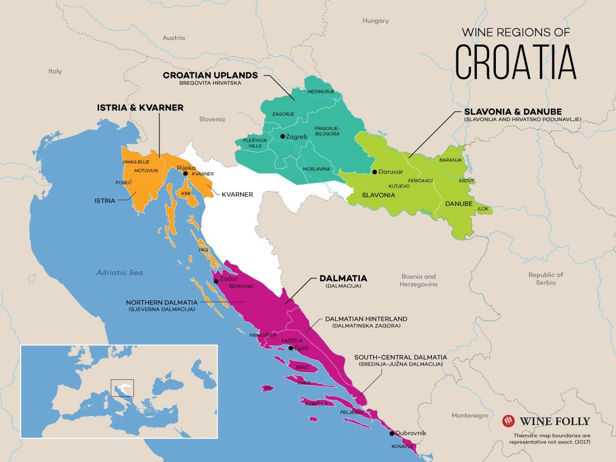 ramani ya croatia wineries