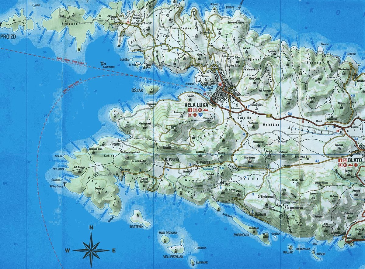 ramani ya korcula croatia