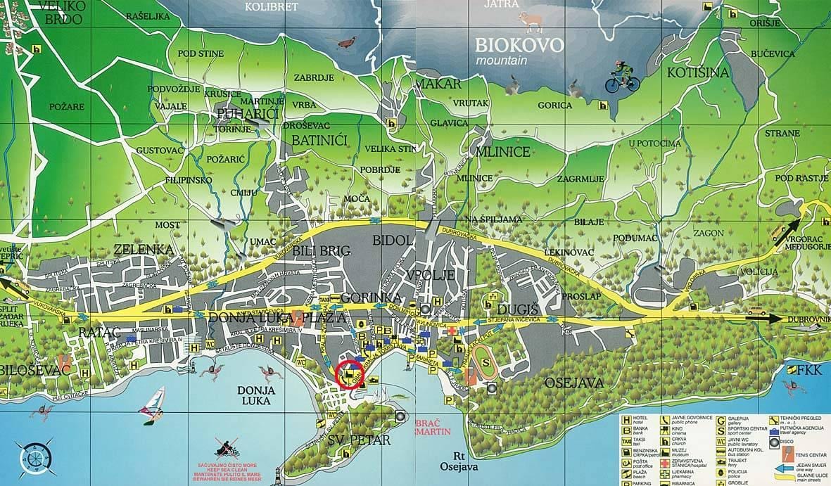 ramani ya makarska croatia