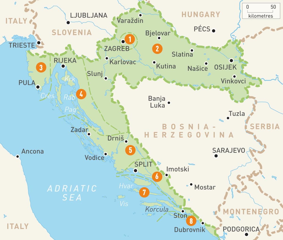 ramani ya barabara ramani ya cavtat croatia