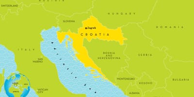 Ramani ya nchi karibu na croatia