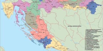 Ramani ya croatia ramani vector