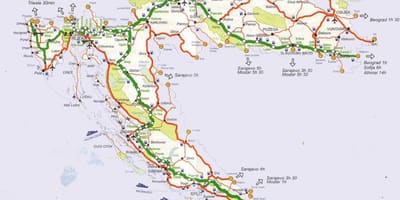 Ramani ya croatia safari ya barabara