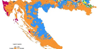Ramani ya kikabila ramani ya croatia