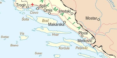Ramani ya kusini croatia